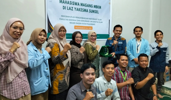 Penjemputan Mahasiswa Magang MBKM Program Studi Pengembangan masyarakat Islam Fakultas Dakwah dan komunikasi Universitas Islam Negeri Raden Fatah Palembang di LAZ Yakesma Sumsel: Momen Hangat Penuh Apresiasi dan Harapan 